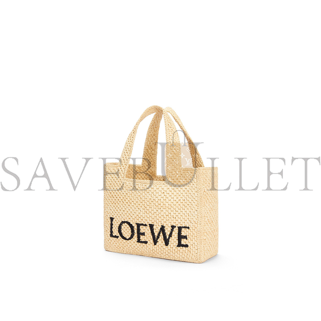 LOEWE SMALL FONT TOTE IN RAFFIA A685B59X03 (24*19.5*11cm) LOEWE SMALL FONT TOTE IN RAFFIA A685B59X03 (24*19.5*11cm)